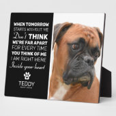 ペットメモリアル | 追悼 犬の記念品 8" x 10" フォトプラーク (側面)