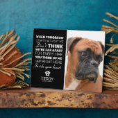 ペットメモリアル | 追悼 犬の記念品 8" x 10" フォトプラーク (側面)