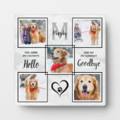 ペットメモリアル 5枚の写真コラージュ フォトプラーク (正面)