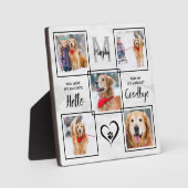 ペットメモリアル 5枚の写真コラージュ フォトプラーク (正面)