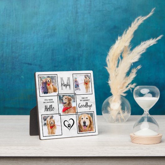 ペットメモリアル 5枚写真コラージュ フォトプラーク (インサイチュ)