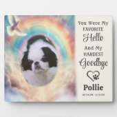 ペットメモリアル keepsake ウォーターカラーレインボー写真 フォトプラーク (正面)