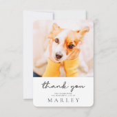 ペットメモリモダンーシンプルルのミニマリストシック写真 サンキューカード (正面)