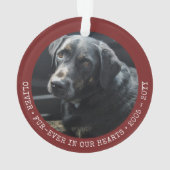 ペットメモリーキャットドッグフォーエバーパーソナライズされたト オーナメント (裏面)