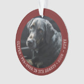 ペットメモリーキャットドッグフォーエバーパーソナライズされたト オーナメント (正面)