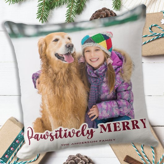 ペットメリーのパーソナライズされた写真のクリスマス クッション