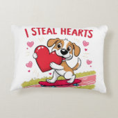 ペットモダンのためのセンチメンタルなバレンタインデー アクセントクッション (裏面)