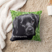 ペットモダンの写真パーソナライズされた名 クッション (ブランケット)