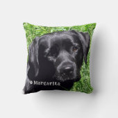 ペットモダンの写真パーソナライズされた名 クッション (裏面)