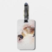 ペットモダンの猫写真 ラゲッジタグ (裏面縦)