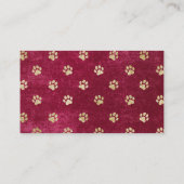 ペットモダンケアサービス赤ビロード名刺 名刺 (裏面)