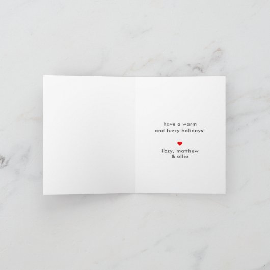 ペットモダンシェイプ幾何学的8コラージュ写真 ノートカード (内部)