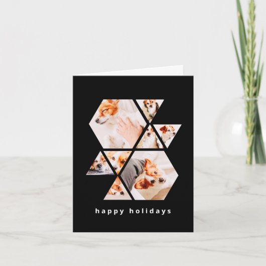 ペットモダンシェイプ幾何学的8コラージュ写真 ノートカード (正面)