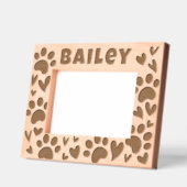 ペットモダンシンプルかわいい足とハート レーザー彫刻フレーム (左)