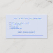 ペットモダントリマー次アポイントメント 名刺 (裏面)