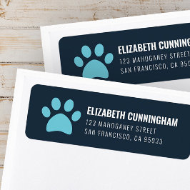 ペットモダンドッグポープリント |差出人住所 ラベル