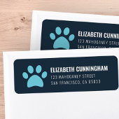 ペットモダンドッグポープリント |差出人住所 ラベル