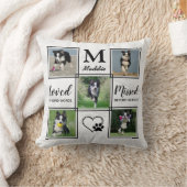 ペットモダンドッグ記念パーソナライズされたコラージュ クッション (ブランケット)