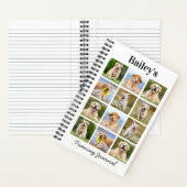 ペットモダンパーソナライズされたドッグ12フォトコラージュ ノートブック (内側)