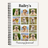 ペットモダンパーソナライズされたドッグ12フォトコラージュ ノートブック (正面)