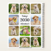 ペットモダンパーソナライズされたパピードッグ11年の写真 プランナー手帳 (裏面)