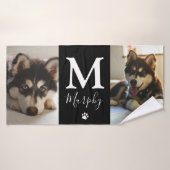 ペットモダンパーソナライズされた2フォトバスタオル バスタオル (バスタオル)