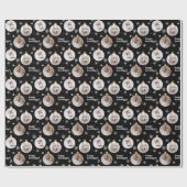 ペットモダンフォトオーナメントカスタムクリスマスラップ ラッピングペーパー (フラット)