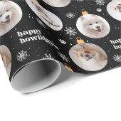 ペットモダンフォトオーナメントカスタムクリスマスラップ ラッピングペーパー (ロールコーナー)