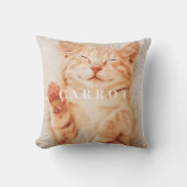 ペットモダンフォトカワイイミニマルタイポグラフィ形見 クッション (正面)