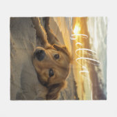 ペットモダンフォトフリースブランケット フリースブランケット (正面(横))