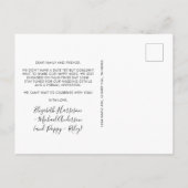 ペットモダンフォト婚約 案内ポストカード (裏面)