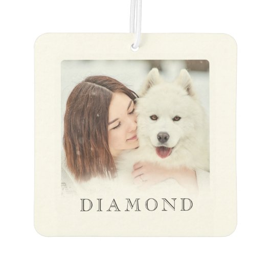 ペットモダンポープリントモノグラムフォーフォトコラージュ カーエアーフレッシュナー (裏面)