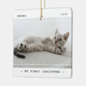 ペットモダンマイ初めてのクリスマス2写真 セラミックオーナメント (左)