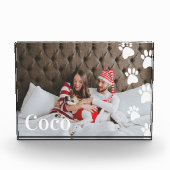 ペットモダンミニマルポープリントパターン動物 フォトブロック (正面)