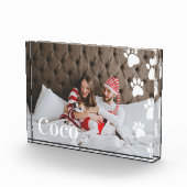 ペットモダンミニマルポープリントパターン動物 フォトブロック (右)