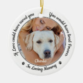 ペットモダンメモリアルドッグ2フォト悔やみや弔慰 セラミックオーナメント (正面)