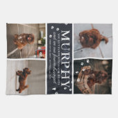 ペットモダンメモリアルパーソナライズされた写真を手でプリント キッチンタオル (横)