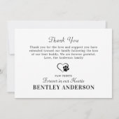 ペットモダンメモリアルパーソナライズドッグフォト悔やみや弔慰 サンキューカード (裏面)