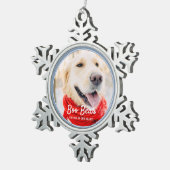 ペットモダンメモリアルフレシンプルーム スノーフレークピューターオーナメント (右)