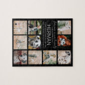 ペットモダンメモリアル写真コラージュ ジグソーパズル (横)