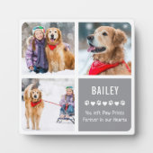ペットモダンメモリアル写真コラージュ フォトプラーク (正面)