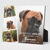 ペットモダンメモリアル写真コラージュ フォトプラーク (側面)