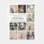 ペットモダンメモリアル写真コラージュ フリースブランケット (正面)