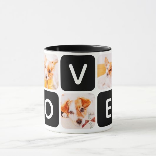 ペットモダンメモリアル写真記念 マグカップ (中央)