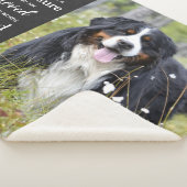 ペットモダンメモリアル悔やみや弔慰プレゼント犬の写真 シェルパブランケット (3/4)