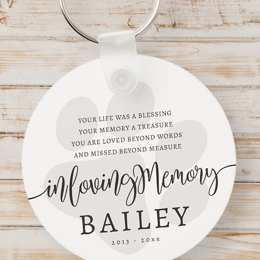 ペットモダンメモリエレガントシンプルーCHIC PAW キーホルダー