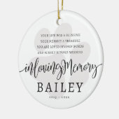 ペットモダンメモリエレガントシンプルーCHIC PAW セラミックオーナメント (左)