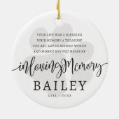 ペットモダンメモリエレガントシンプルーCHIC PAW セラミックオーナメント (裏面)