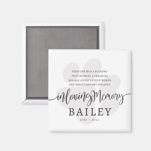 ペットモダンメモリエレガントシンプルーCHIC PAW マグネット (正面/裏面)