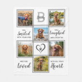 ペットモダンメモリカスタムー犬フォトコラージュ フリースブランケット (正面)